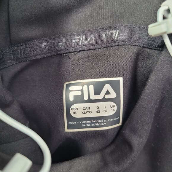 FILA Ladies' Funnel Neck Moisture Wicking Active Training Hoodie Black X-Large - Picture 8 of 10